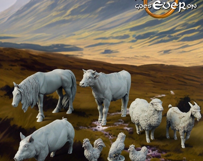 Farm Animals Set 28mm 1/56