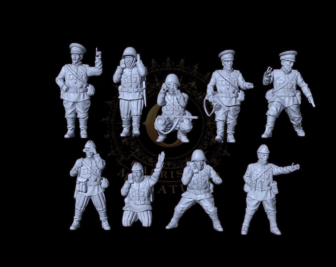 Soviet Infantry HQ  28mm 1/56
