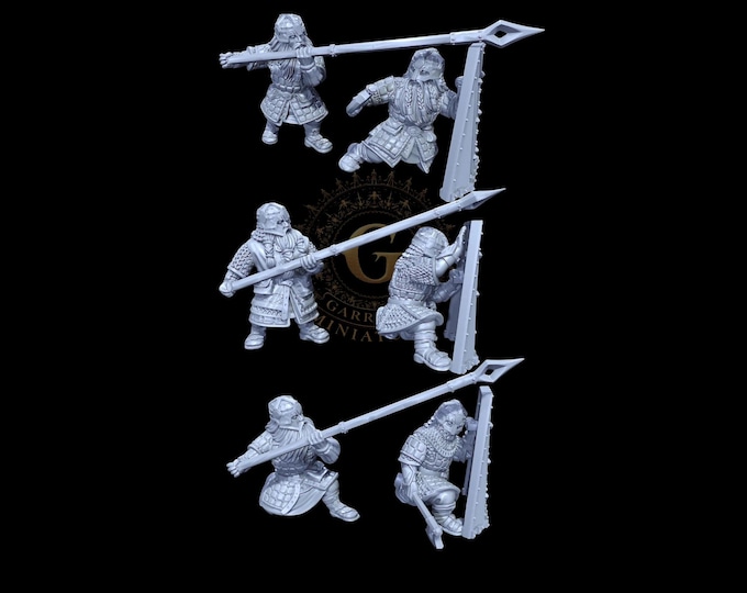 Dwarf Great Shield Teams 28mm 1/56