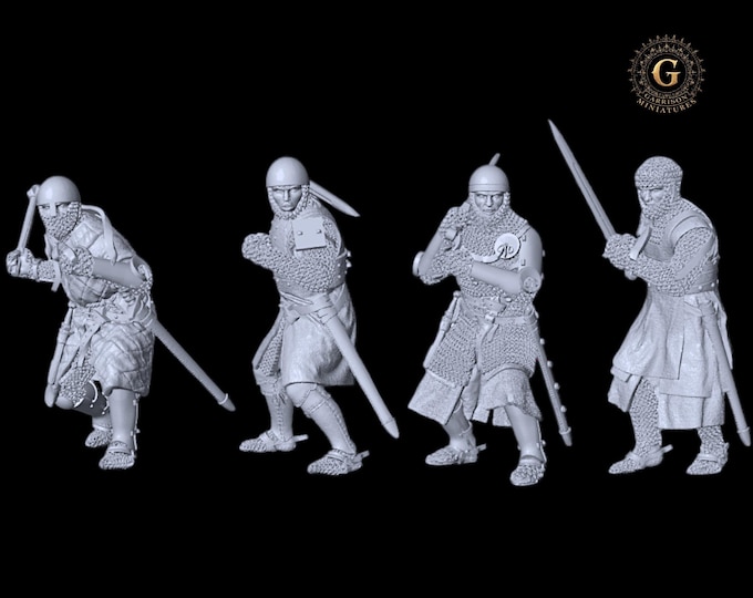 14th Century Foot Knights 28mm 1/56