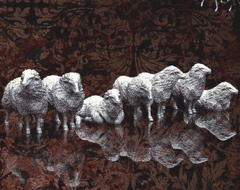 Sheep Flock, 28mm 1/56