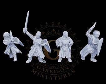 Medieval Knights on Foot Set 2 - 28mm 1/56