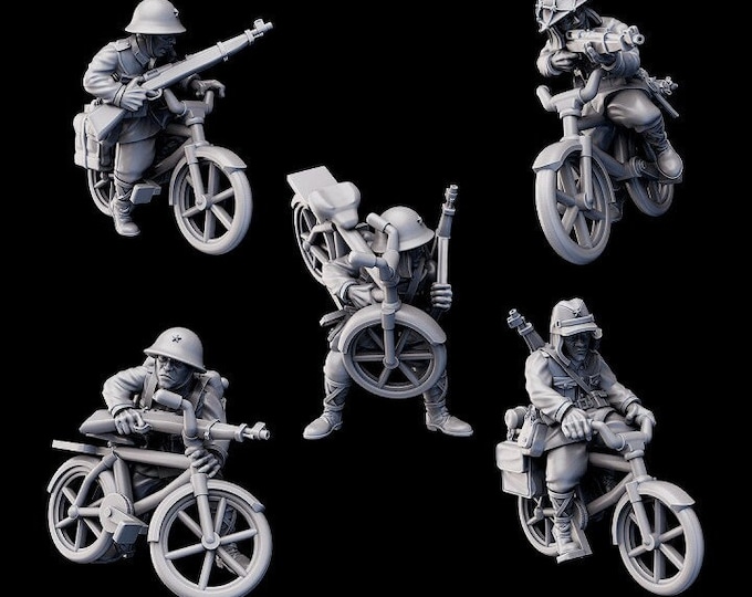 WW2 Japanese  Bicycle Infantry Unit 28mm 1/56 Wargames and Collectors Figures by Kyoushuneko for Garrison Miniatures