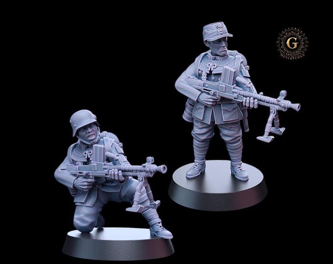 Chinese NRA 88th Division Infantry with LMGs, 28mm 1/56