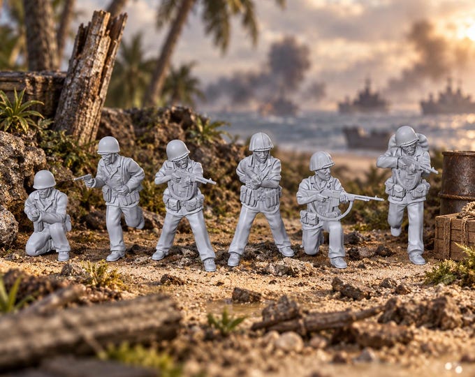 US Marines BAR and SMGs X6: 20mm and 28mm