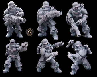 Trench Crusade Compatible New Antioch Grimdark etc Shock Troopers X6 32mm