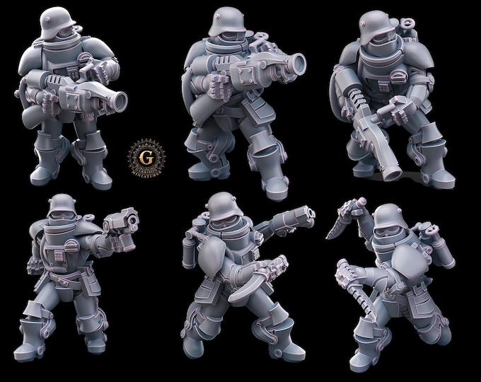 Trench Crusade Compatible New Antioch Grimdark etc Shock Troopers X6 32mm