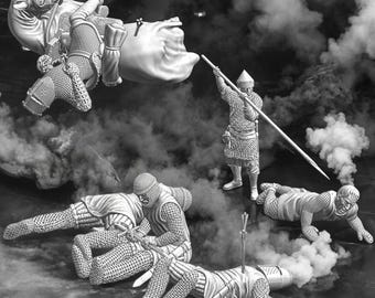 Knights Casualties X7 Medieval etc -- 28mm 1/56