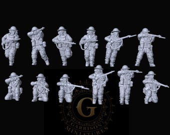 British Infantry Riflemen X12: 28mm or 20mm
