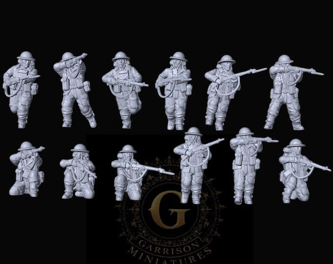 British Infantry Riflemen X12: 28mm or 20mm