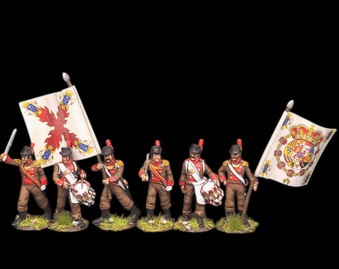 Napoleonic Spanish Infantry Chistera Hats Command 28mm 1/56