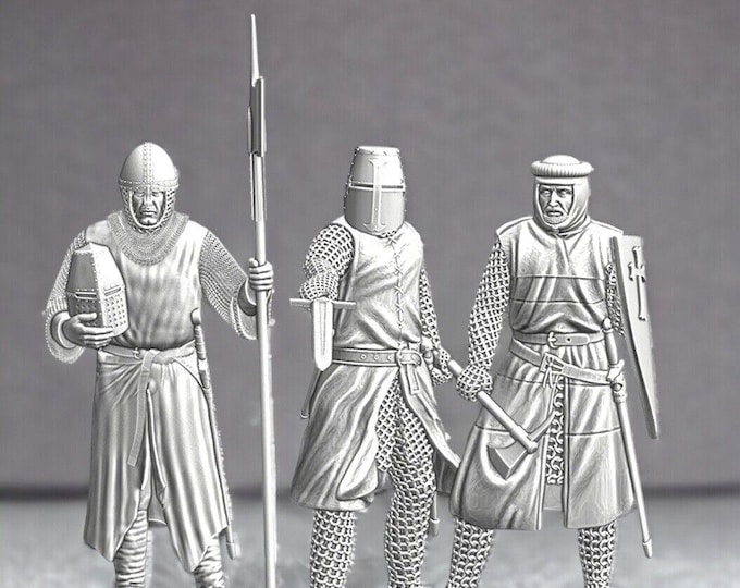 Scandinavian Crusaders 3 Figures 28mm 1/56