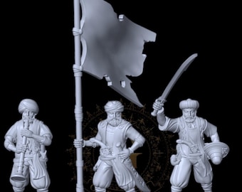 Araby Easterling Umbar Corsairs Command   28mm 1/56