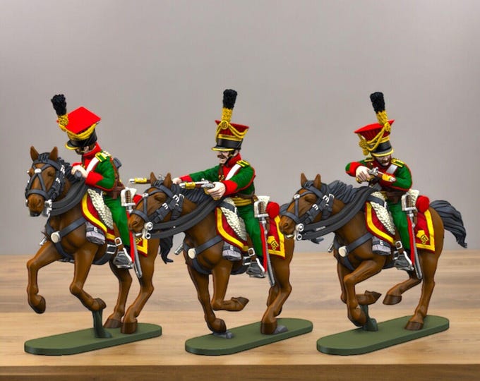 Napoleonic Austrian Uhlans Skirmish Set D - 28mm 1/56