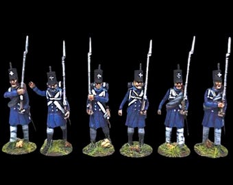 Napoleonic Prussian Landwehr Infantry Marching 28mm 1/56