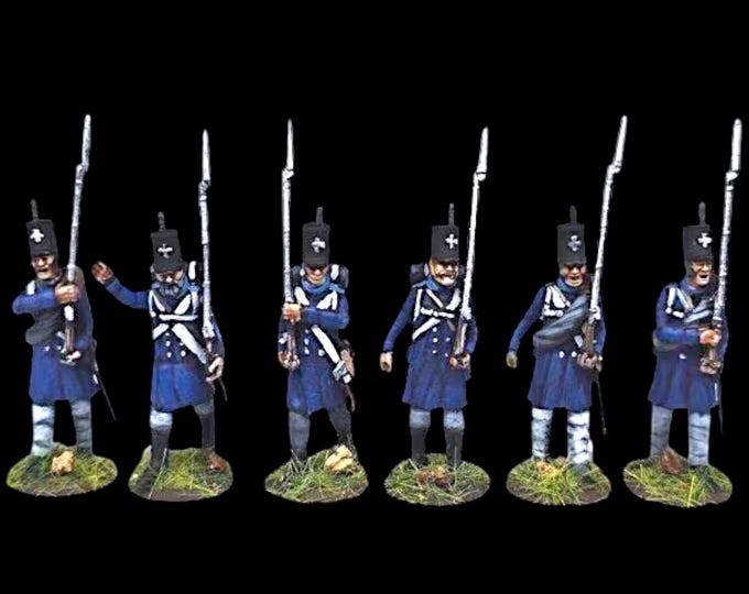 Napoleonic Prussian Landwehr Infantry Marching28mm 1/56