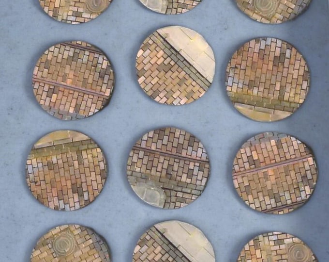 WW2 UNPAINTED Urban Circular Bases X 12 40mm