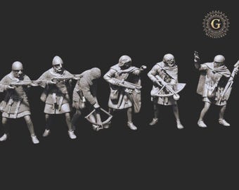 12-13th C Crossbowmen X6 28mm