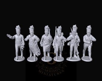 Austrian Hungarian Fusiliers Command X6:  28mm