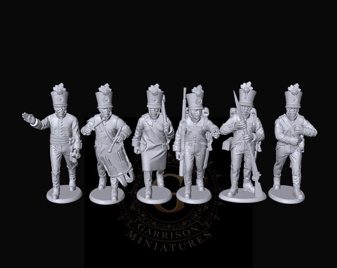 Austrian Hungarian Fusiliers Command X6:  28mm