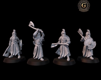Elves with Ax & Shield 28mm 1/56
