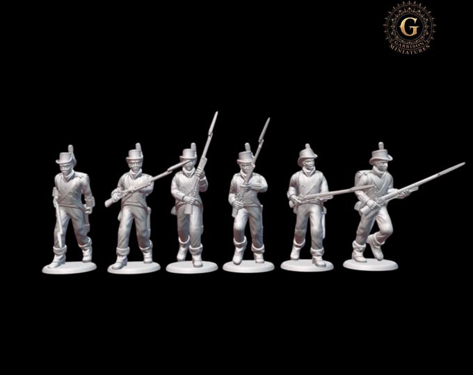 Napoleonic Spanish Infantry Chistera Hats Charging  28mm 1/56