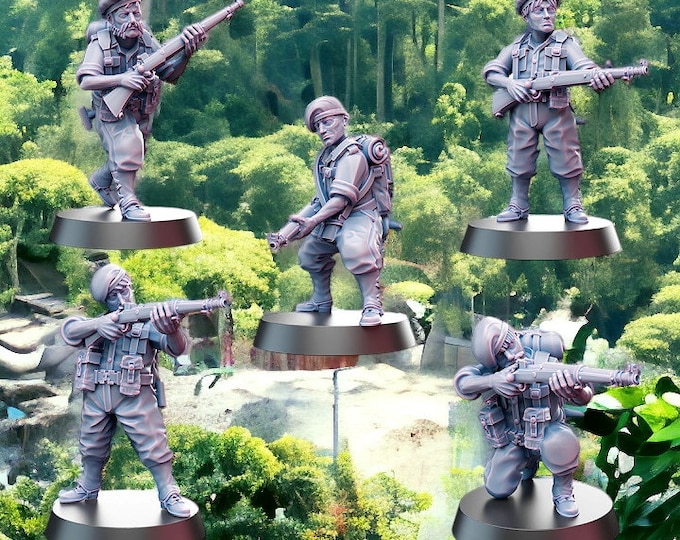 Australian Commandos Rifle Unit 28mm 1/56