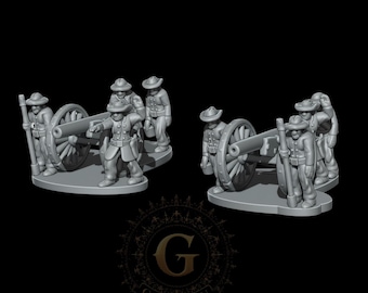 Confederate Artillery,15mm & 13.5mm