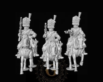 French Grenadiers a Cheval X3: 28mm Wargame and Display Miniatures