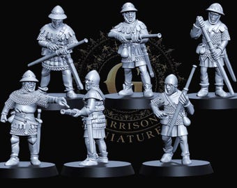 Early Medieval Handgunners X6, Heavy Armor 28mm
