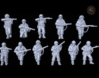 US Infantry Riflemen Set 1 - 28mm 1/56