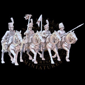 Napoleonic Grand Duchy Warsaw Krakusi Light Cavalry 28mm 1/56 Wargames and Collectors Figures by Garrison Miniatures