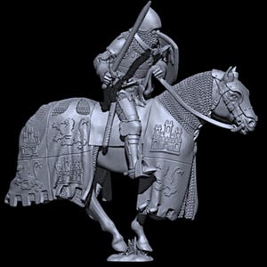 Prince Henry of Trastamara Medieval Spanish Knight V1  28mm 1/56 Wargame and Collectors Figures by Reconquer Designs for Garrison Miniatures