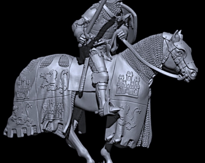 Prince Henry of Trastamara Medieval Spanish Knight V1  28mm 1/56