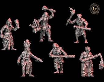 Trench Crusade Compatible Flagellant Scourged Choir 32mm