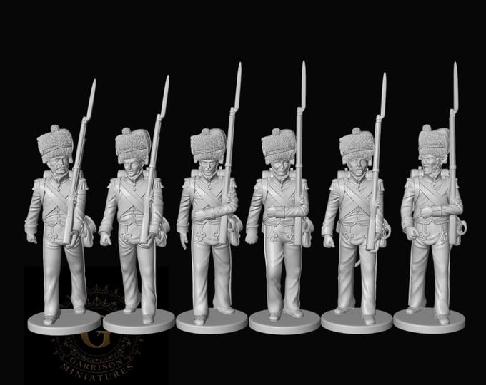 Nassau Grenadiers March X6 28mm Napoleonic Unpainted Resin Wargame Miniatures