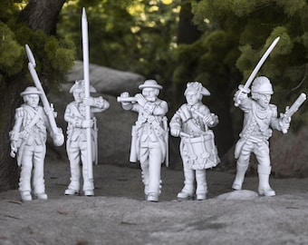 American War of Independence Continental Army Command Group  28mm 1/56