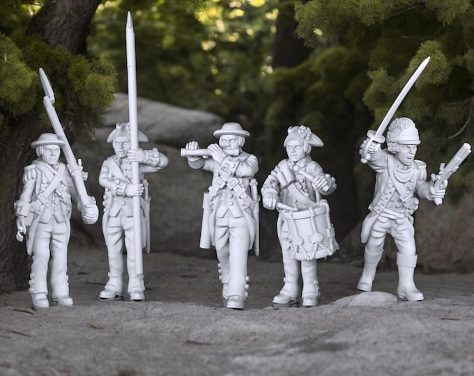 American War of Independence Continental Army Command Group  28mm 1/56
