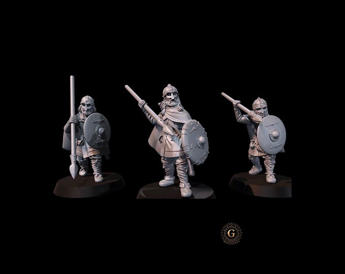 Vendel Warriors with Spears Set 1, 28mm 1/56