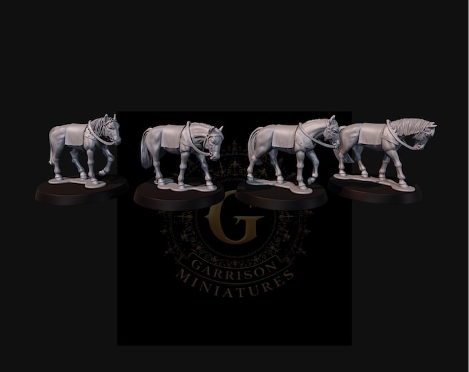 Walking Medieval etc  Horses 28mm