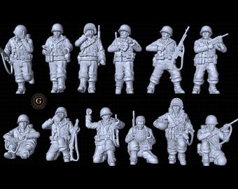 US Infantry GIs At Rest: 20mm and 28mm