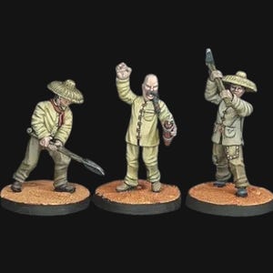 Chinese Workers - Wild West Wargames Collectors Figures 28mm/32mm Ideal for Dead Man&#39;s Hand, Blackwater Gulch. Gunfighter&#39;s Ball UNPAINTED