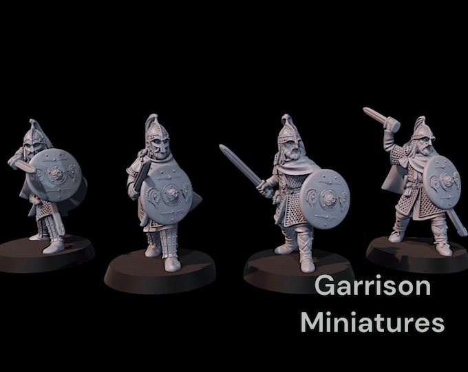 Thanes on Foot with Swords 28mm 1/56