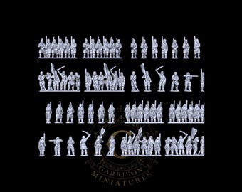 Zouaves X18 Solo Figures + 4 Strips,15mm or 13.5mm