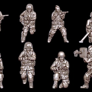 WW2 US Airborne with Captured German Weapons 28mm 1/56 Bolt Action etc Wargames and Collectors Figures by 3DBreed for Garrison Miniatures
