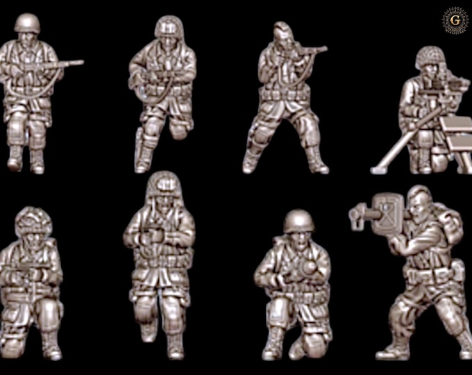 WW2 US Airborne with Captured German Weapons 20mm 1/72