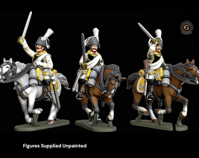 Napoleonic Saxony  Cuirassiers Advancing 20mm (1/56 or  1/72)