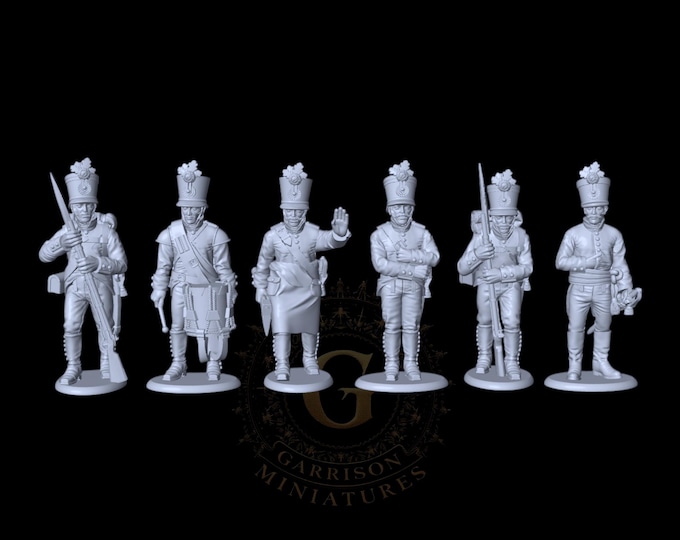 Austrian German Fusiliers Command X6 - 28mm