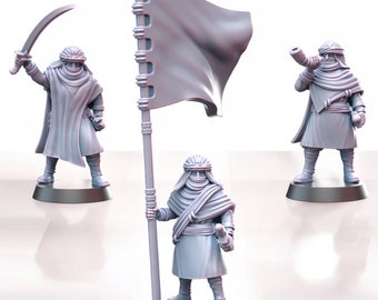 Araby / Easterling Skirmishers Command on Foot 28mm 1/56