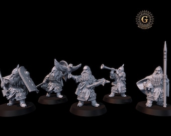 Dwarf Commanders 28mm 1/56